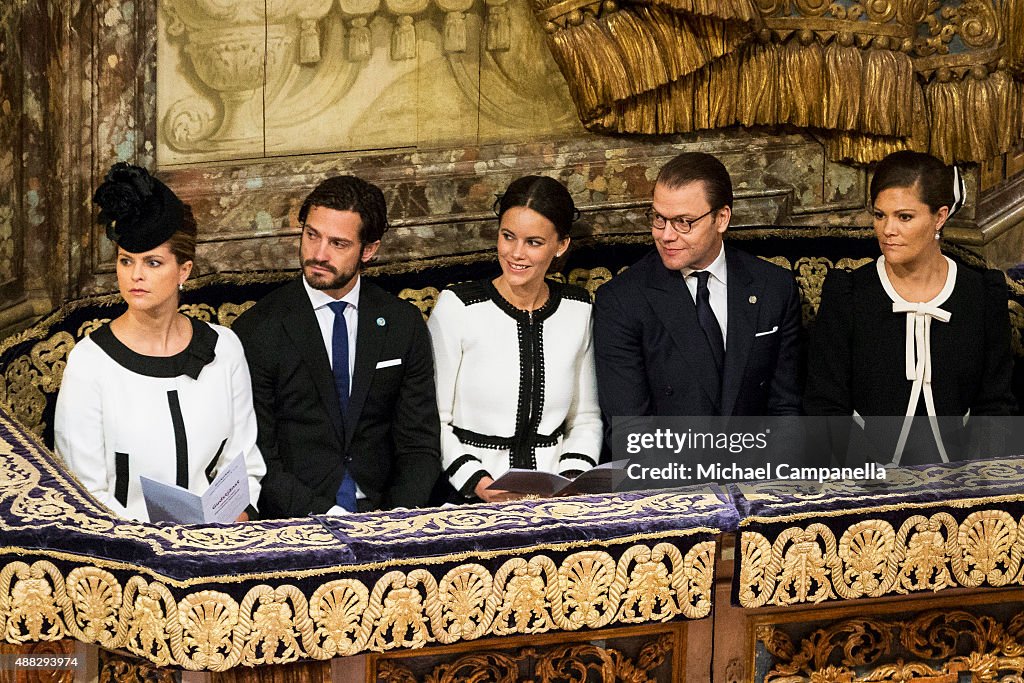 Swedish Royal Family Attend A Service in Connection With The Opening of The Parliamentary Session