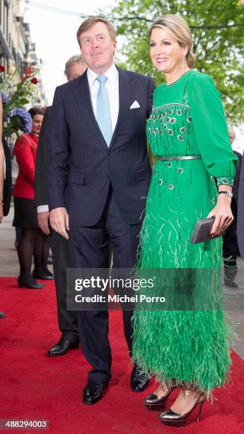 King Willem-Alexander of The Netherlands and Queen Maxima of The Netherlands arrive for the Freedom concert on May 5, 2014 in Amsterdam, Netherlands....