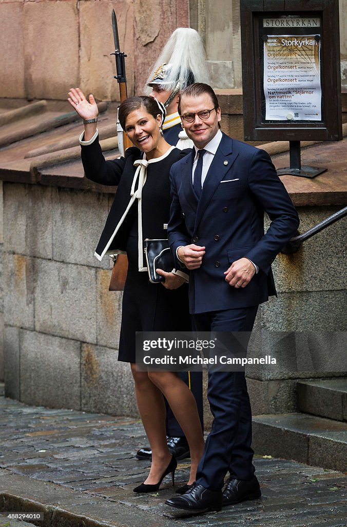 Swedish Royal Family Attend A Service in Connection With The Opening of The Parliamentary Session