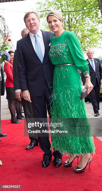 King Willem-Alexander of The Netherlands and Queen Maxima of The Netherlands arrive for the Freedom concert on May 5, 2014 in Amsterdam, Netherlands....