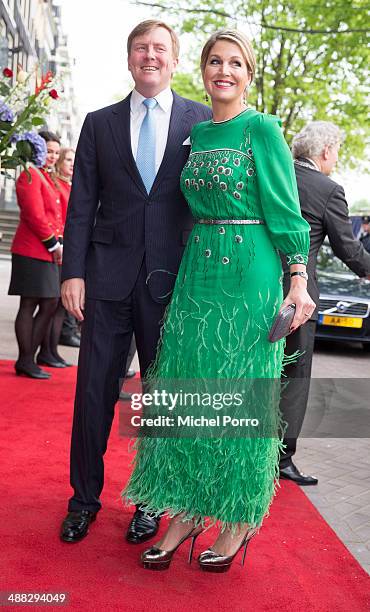 King Willem-Alexander of The Netherlands and Queen Maxima of The Netherlands arrive for the Freedom concert on May 5, 2014 in Amsterdam, Netherlands....