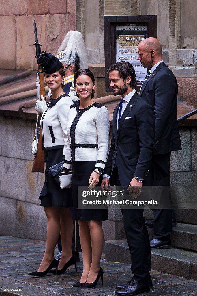 Swedish Royal Family Attend A Service in Connection With The Opening of The Parliamentary Session