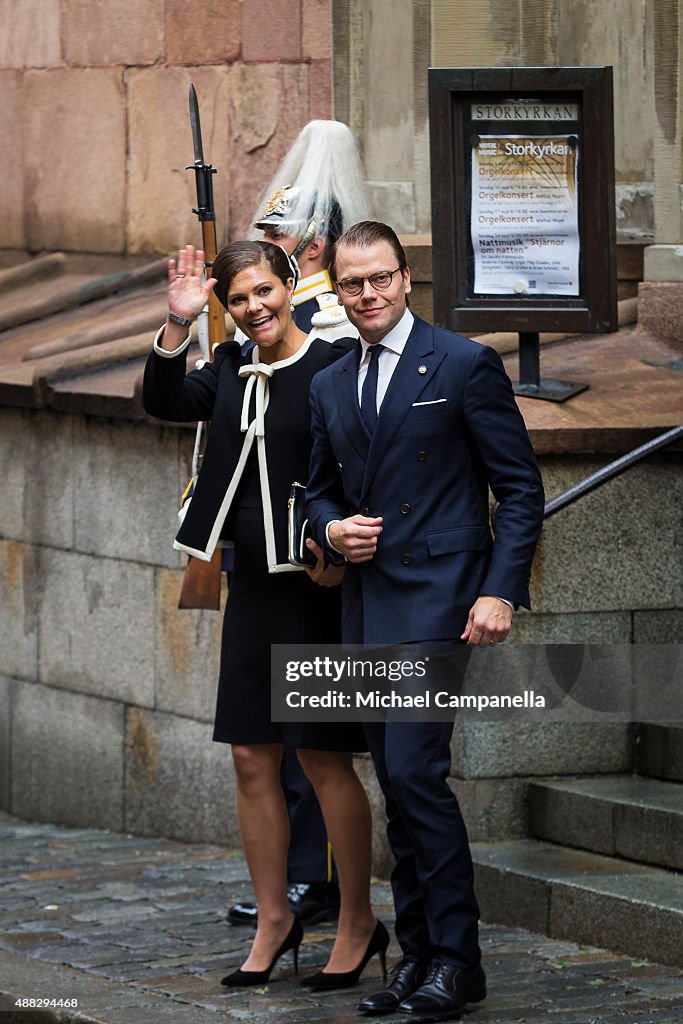 Swedish Royal Family Attend A Service in Connection With The Opening of The Parliamentary Session