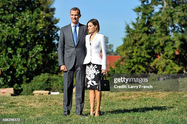 King Felipe VI and Queen Letizia Of Spain appear at George Washington's Mount Vernon on September 15, 2015 in Mount Vernon, Virginia.