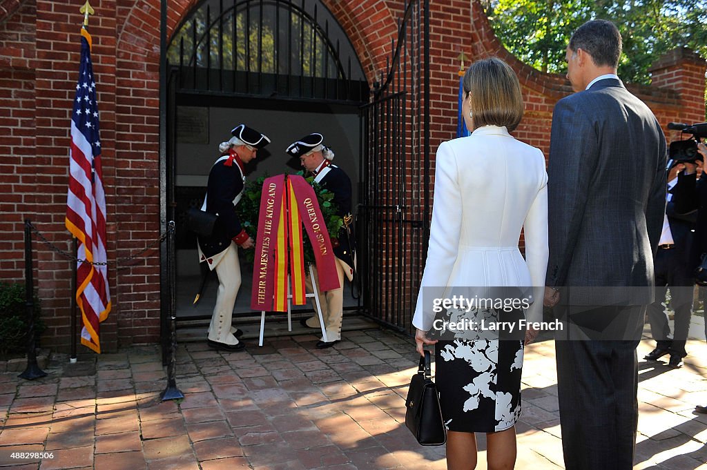 King Felipe VI and Queen Letizia Of Spain Visit George Washington's Mount Vernon