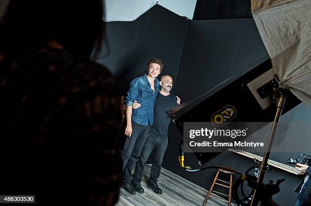 Actor Karl Glusman and director Gaspar Noe from 'Love' attends the Guess Portrait Studio at the Toronto International Film Festival on September 15,...