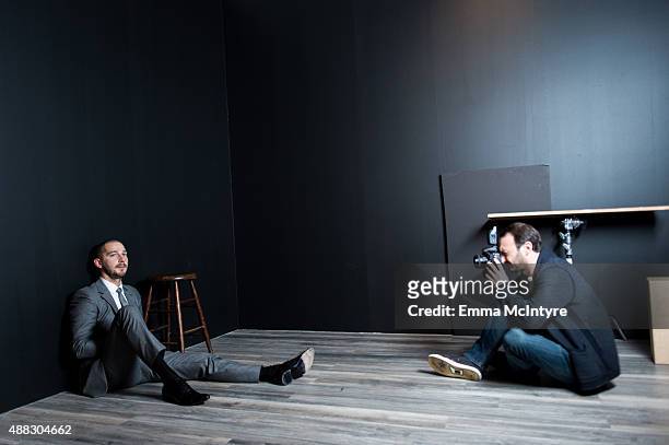 Actor Shia LaBoeuf of 'Man Down' poses for a portrait with Jeff Vespa in the Guess Portrait Studio on September 15, 2015 in Toronto, Canada.