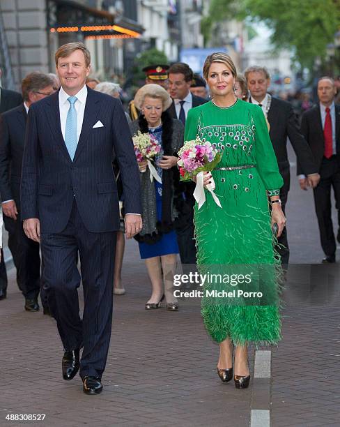 King Willem-Alexander of The Netherlands and Queen Maxima of The Netherlands attend the Freedom Concert on May 5, 2014 in Amsterdam, Netherlands....