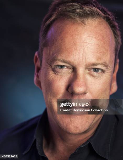 Actor Kiefer Sutherland poses for a portrait session on March 20, 2012 in Los Angeles, California.