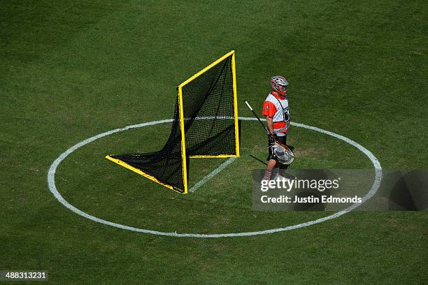 Jesse Schwartzman of the Denver Outlaws against the Ohio Machine at Sports Authority Field at Mile High on May 4, 2014 in Denver, Colorado. The teams...