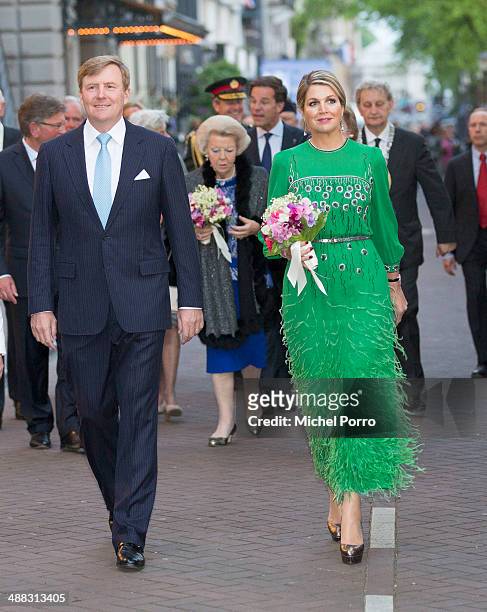 King Willem-Alexander of The Netherlands and Queen Maxima of The Netherlands attend the Freedom Concert on May 5, 2014 in Amsterdam, Netherlands....
