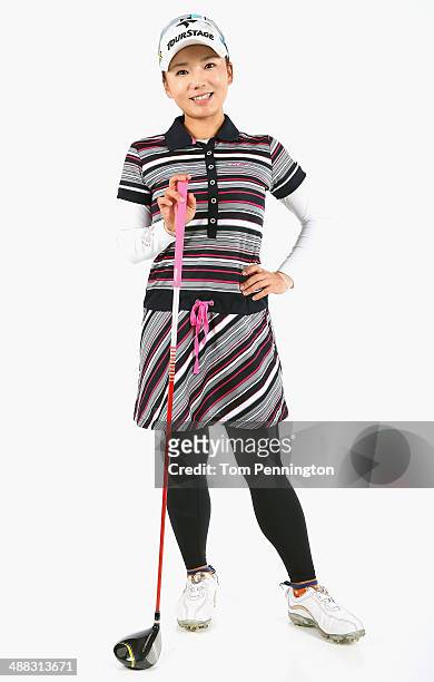 Player Chie Arimura of Japan poses for a portrait prior to the start of the North Texas LPGA Shootout Presented by JTBC at the Las Colinas Country...