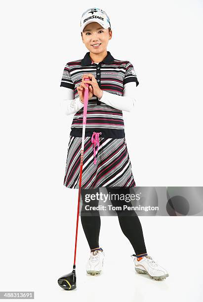 Player Chie Arimura of Japan poses for a portrait prior to the start of the North Texas LPGA Shootout Presented by JTBC at the Las Colinas Country...