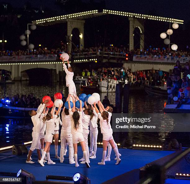 Children perform during the Freedom Concert on May 5, 2014 in Amsterdam, Netherlands.