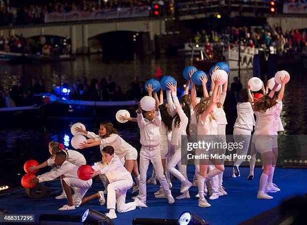 Children perform during the Freedom Concert on May 5, 2014 in Amsterdam, Netherlands.