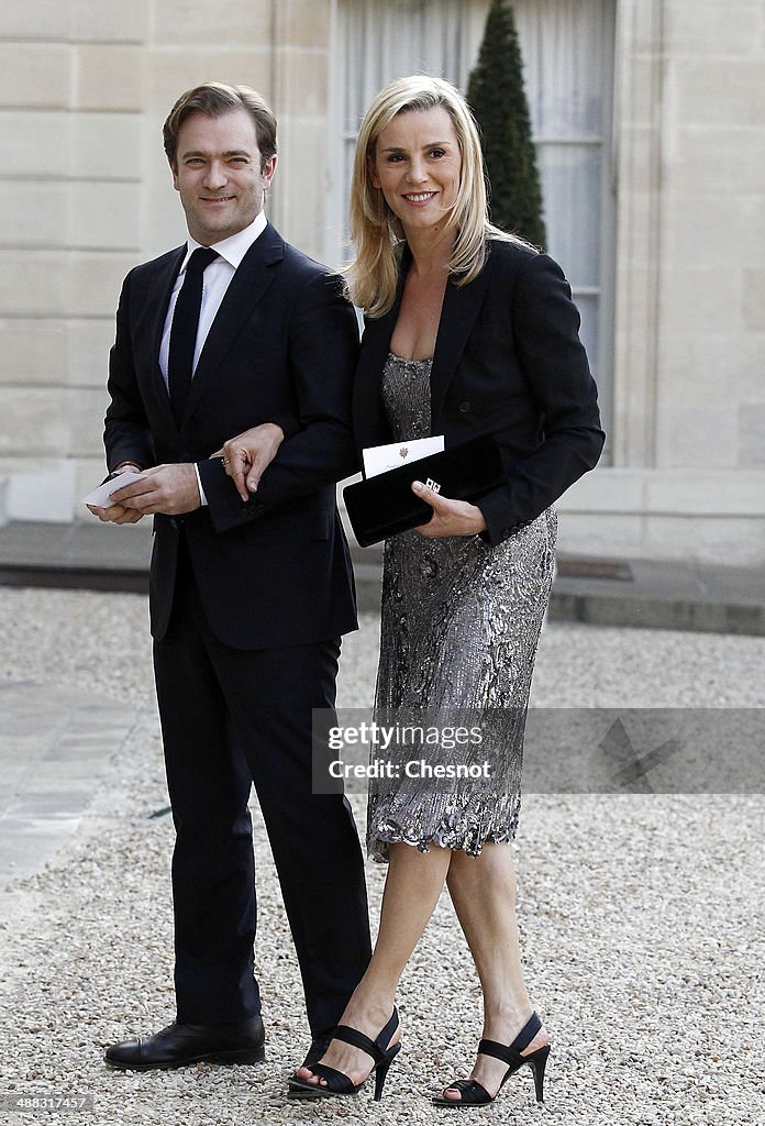 State Diner At Elysee Palace In Honor Of Japanse Prime Minister Shinzo Abe