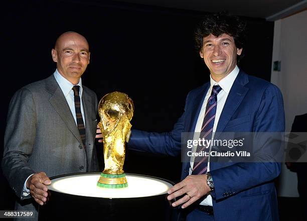 Demetrio Albertini during the opening Italian Football Federation Exhibition at Auditorium Parco Della Musica on May 5, 2014 in Rome, Italy.