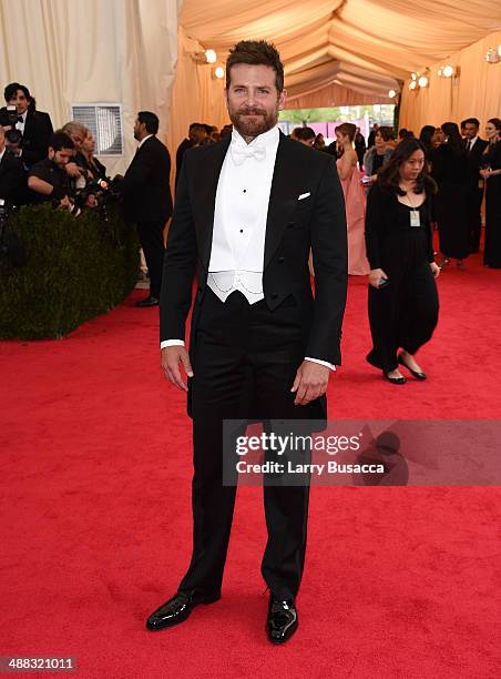 Actor Bradley Cooper attends the "Charles James: Beyond Fashion" Costume Institute Gala at the Metropolitan Museum of Art on May 5, 2014 in New York...