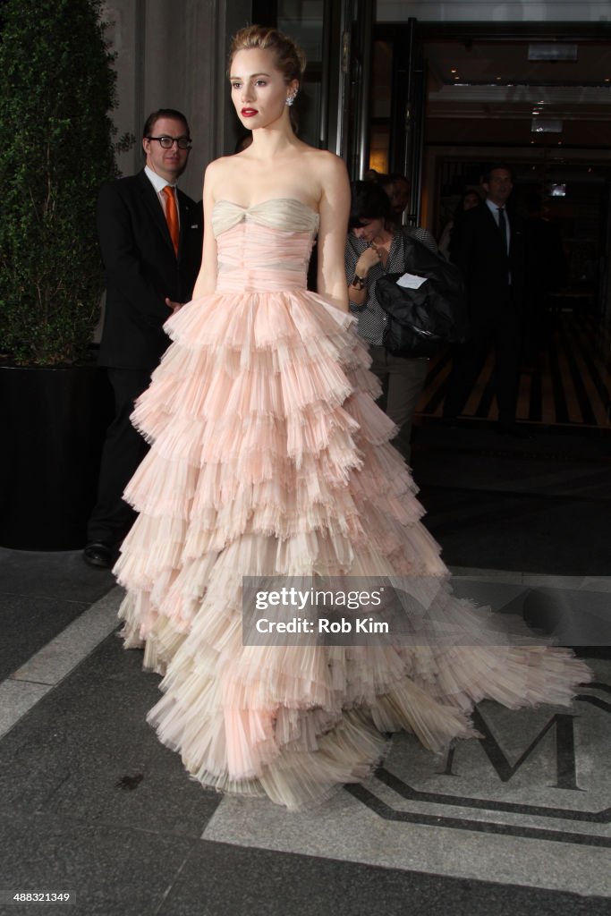 COSTUME INSTITUTE GALA 2014 Departures From The Mark Hotel - NYC