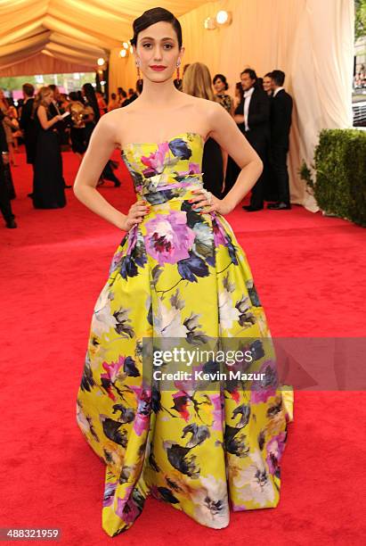 Emmy Rossum attends the "Charles James: Beyond Fashion" Costume Institute Gala at the Metropolitan Museum of Art on May 5, 2014 in New York City.