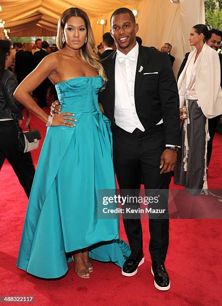 Elaina Watley and Victor Cruz attend the "Charles James: Beyond Fashion" Costume Institute Gala at the Metropolitan Museum of Art on May 5, 2014 in...