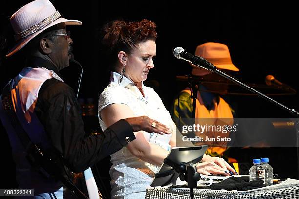 Larry Graham and Ashling Biscuit-Cole perform at Billboard Live on May 5, 2014 in Tokyo, Japan.