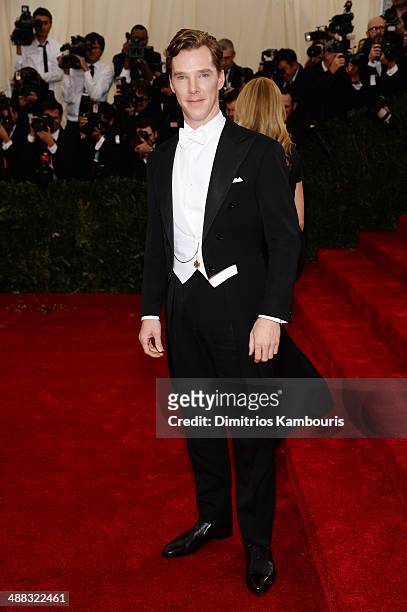 Actor Benedict Cumberbatch attends the "Charles James: Beyond Fashion" Costume Institute Gala at the Metropolitan Museum of Art on May 5, 2014 in New...