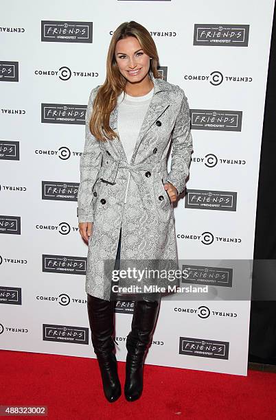 Sam Faiers attends the launch of Friendsfest at The Boiler House,The Old Truman Brewery, on September 15, 2015 in London, England.