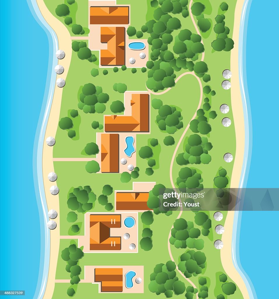 Resort mit Küste