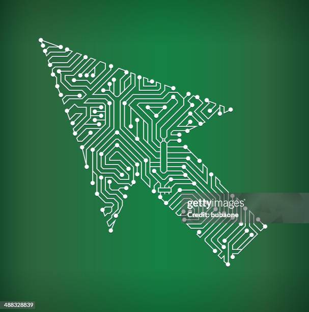 mouse cursor circuit board royalty free vector art background - circuit resistor stock illustrations