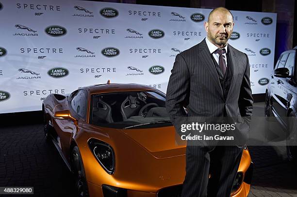 S including Spectre cast members Naomie Harris and David Bautista attend star-studded event as Jaguar and Land Rover stunt vehicles make...