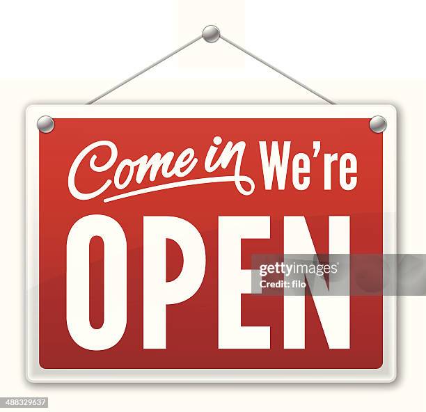 open sign - open sign stock illustrations