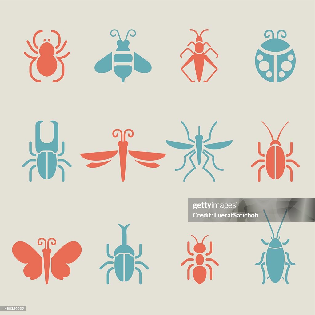 Insect icons - Color Series | EPS10