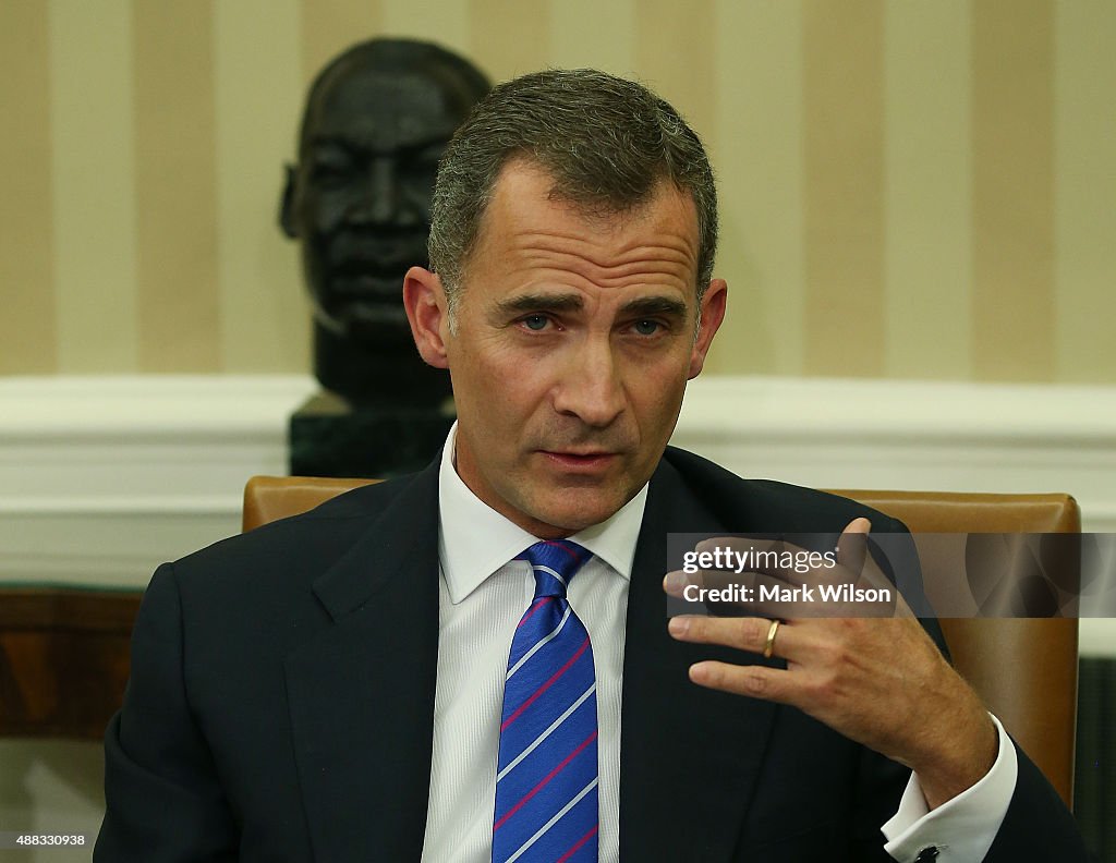 President Obama Hosts Spain's King Felipe VI And Queen Letizia At The White House