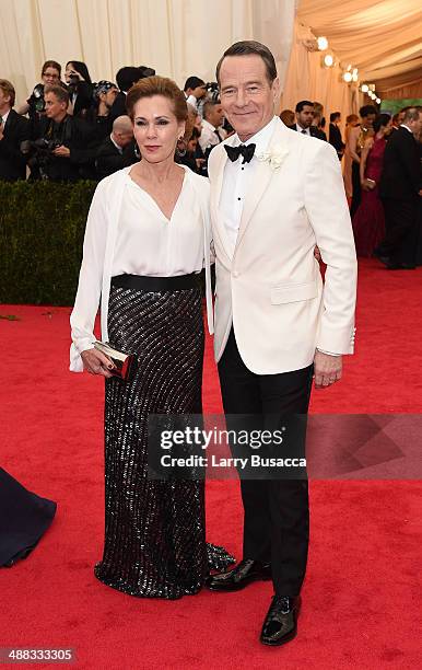 Actor Bryan Cranston and Robin Dearden attend the "Charles James: Beyond Fashion" Costume Institute Gala at the Metropolitan Museum of Art on May 5,...