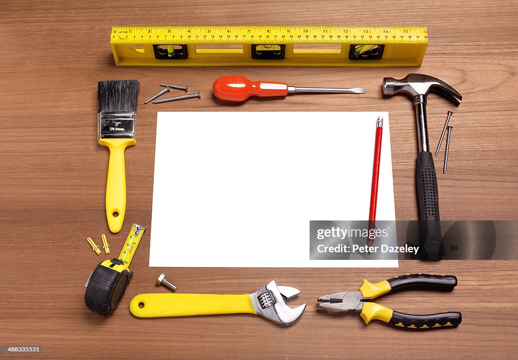 DIY tools with copy space