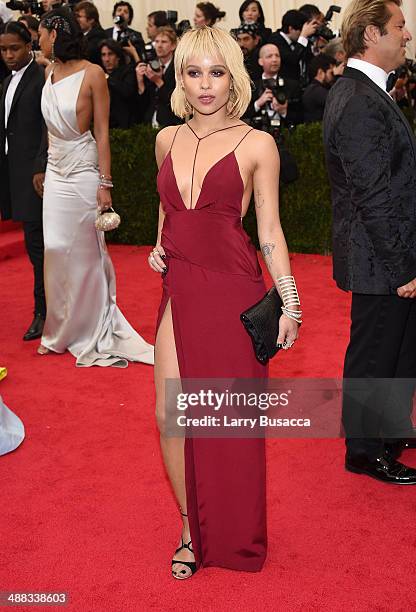 Zoe Kravitz attends the "Charles James: Beyond Fashion" Costume Institute Gala at the Metropolitan Museum of Art on May 5, 2014 in New York City.