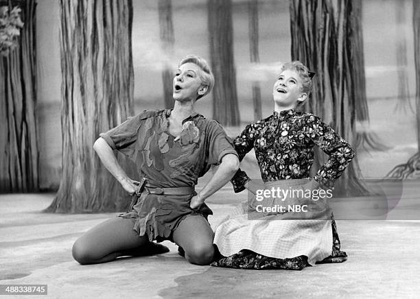 Pictured: Mary Martin as Peter Pan, Heller Halliday as Liza --