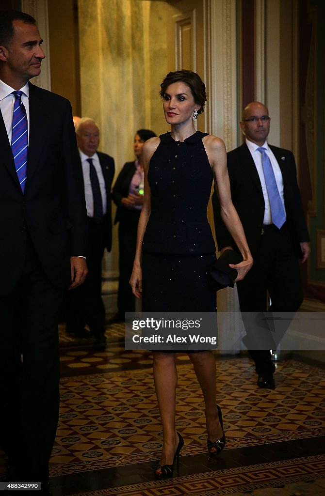 King Felipe And Queen Letizia Meet With Lawmakers On Capitol Hill