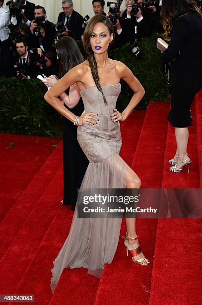 Joan Smalls attends the "Charles James: Beyond Fashion" Costume Institute Gala at the Metropolitan Museum of Art on May 5, 2014 in New York City.