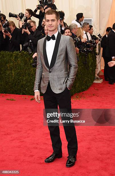 Andrew Garfield attends the "Charles James: Beyond Fashion" Costume Institute Gala at the Metropolitan Museum of Art on May 5, 2014 in New York City.