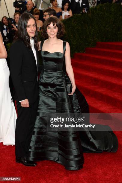 Olivier Theyskens and Felicity Jones yattend the "Charles James: Beyond Fashion" Costume Institute Gala at the Metropolitan Museum of Art on May 5,...