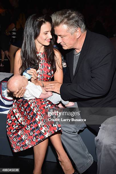 Hilaria Thomas, Rafael Baldwin, and actor Alec Baldwin seen around Skylight at Moynihan Station during Spring 2016 New York Fashion Week: The Shows...