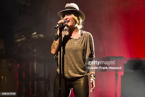German singer Sarah Connor performs live during a concert at the Admiralspalast on September 15, 2015 in Berlin, Germany.