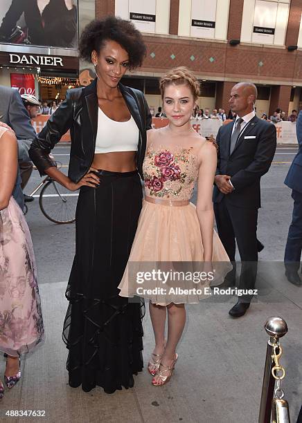 Actresses Judith Shekoni and Gatlin Green attend the "Heroes Reborn" premiere during the 2015 Toronto International Film Festival at the Winter...