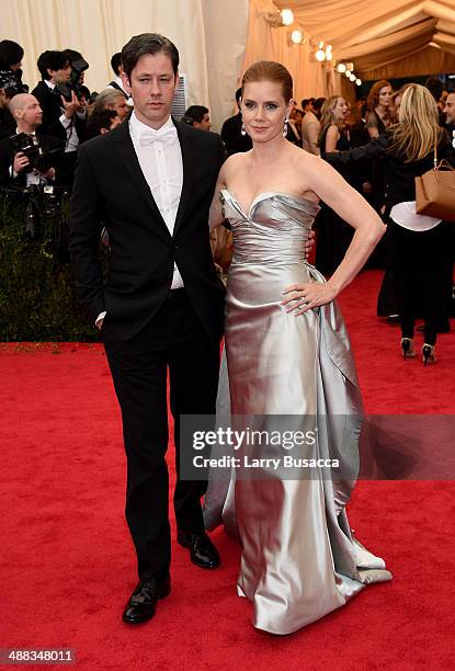 Darren Gallo and Amy Adams attend the "Charles James: Beyond Fashion" Costume Institute Gala at the Metropolitan Museum of Art on May 5, 2014 in New...