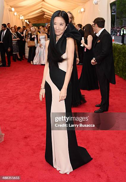 Designer Vera Wang attends the "Charles James: Beyond Fashion" Costume Institute Gala at the Metropolitan Museum of Art on May 5, 2014 in New York...