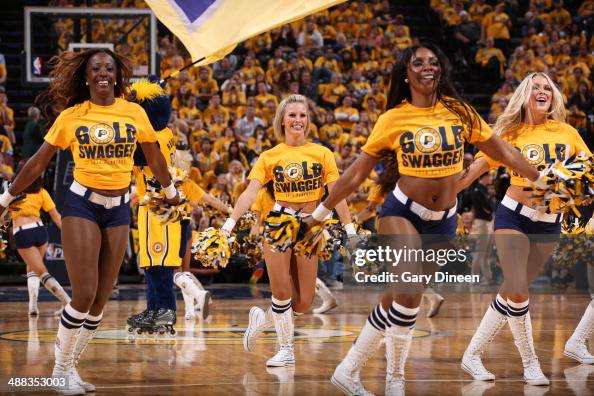 Indian Pacemates Members of the Indiana Pacers dance team get the crowd pumped up ...