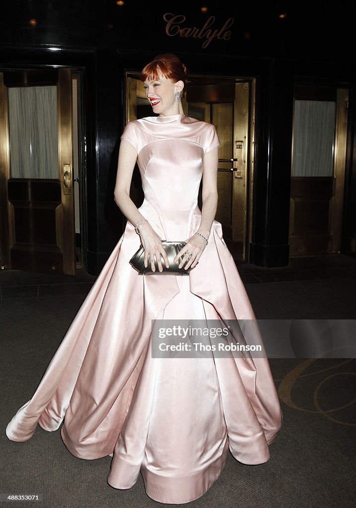 MET Gala 2014 - Departures From The Carlyle