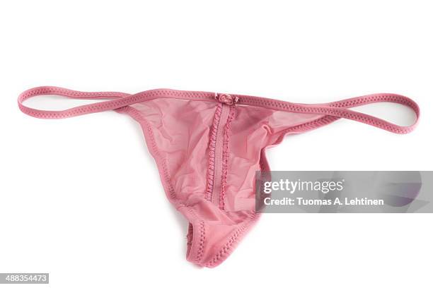 woman's thong panties isolated. - string stockfoto's en -beelden